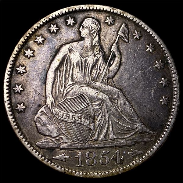 1854-O Silver Seated Liberty Half Dollar  NEARLY UNCIRCULATED