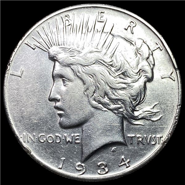 1934-S Silver Peace Dollar NEARLY  UNCIRCULATED