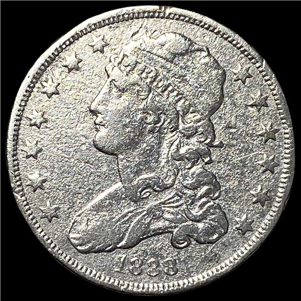 1838 Silver Capped Bust Quarter CLOSELY  UNCIRCULATED