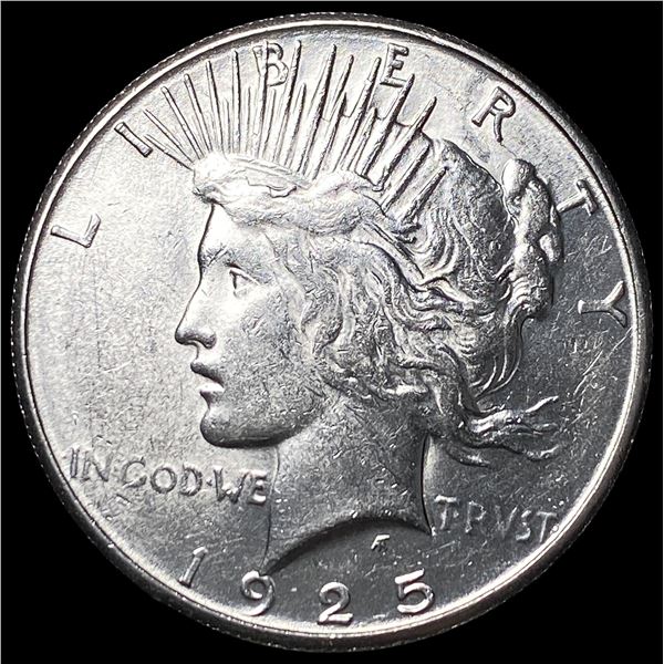 1925-S Silver Peace Dollar CHOICE AU