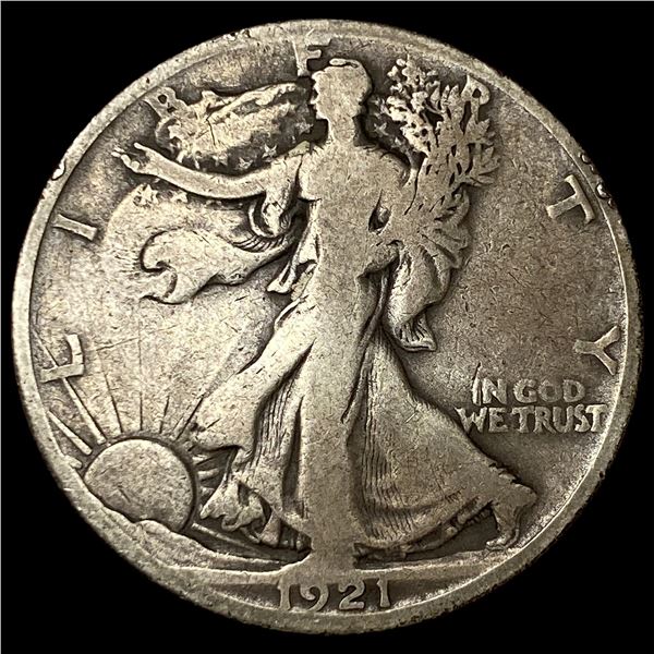 1921-S Silver Walking Liberty Half Dollar  LIGHTLY CIRCULATED