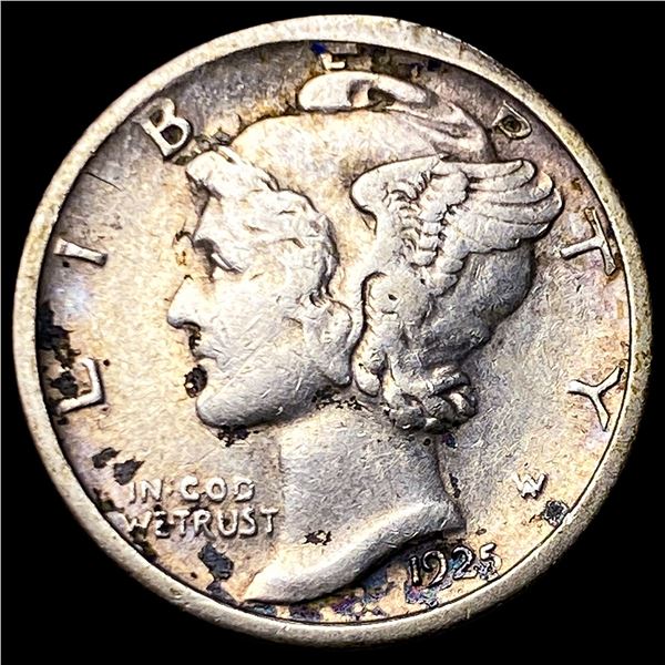 1925-S Silver Mercury Dime CLOSELY  UNCIRCULATED