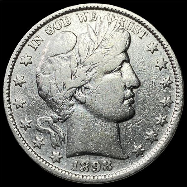 1898 Silver Barber Half Dollar CLOSELY  UNCIRCULATED