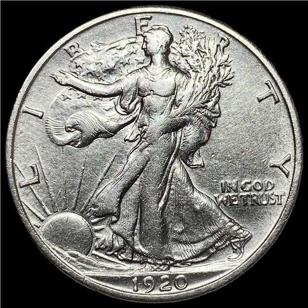 1920-S Silver Walking Liberty Half Dollar  CHOICE AU