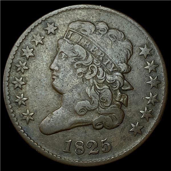 1825 Classic Head Half Cent NEARLY  UNCIRCULATED