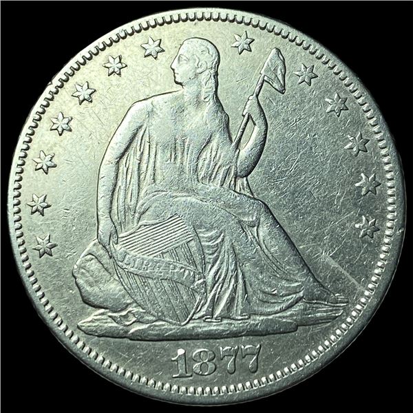 1877 Seated Liberty Half Dollar CLOSELY  UNCIRCULATED