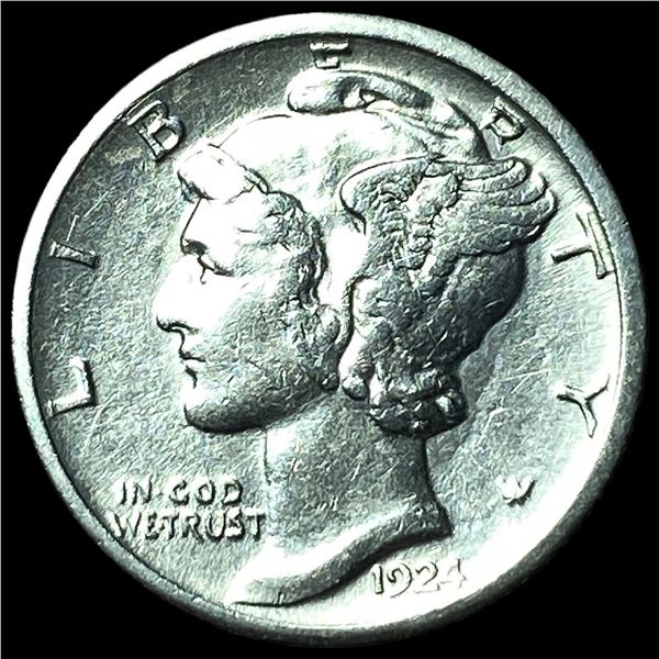 1924-S Silver Mercury Dime CLOSELY  UNCIRCULATED