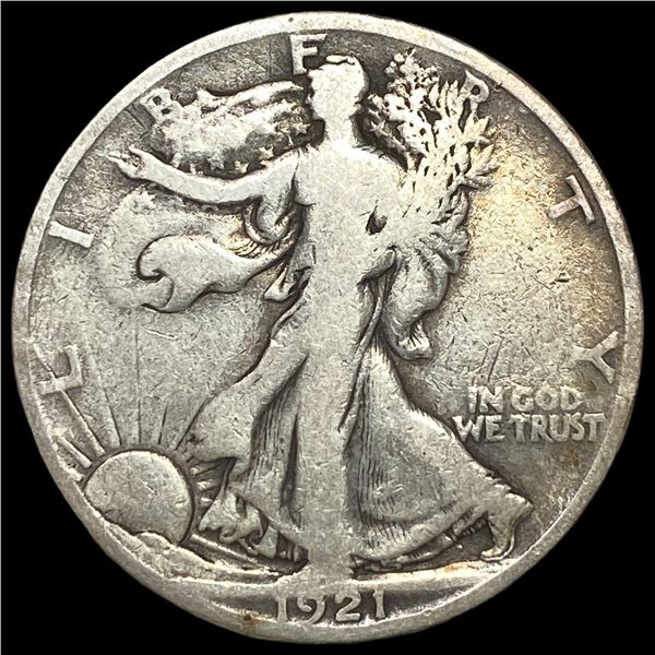 1921-S Silver Walking Liberty Half Dollar  LIGHTLY CIRCULATED