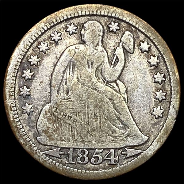 1854-O Silver Seated Liberty Dime NICELY  CIRCULATED