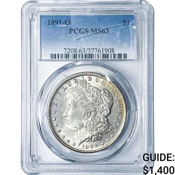 1891-O Morgan Silver Dollar PCGS MS63