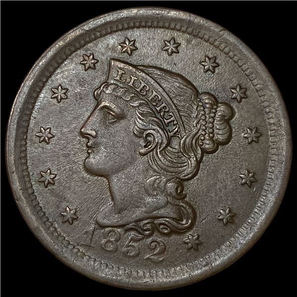 1852 Braided Hair Large Cent CHOICE AU