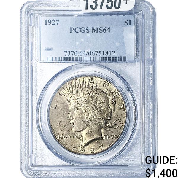 1927 Silver Peace Dollar PCGS MS64