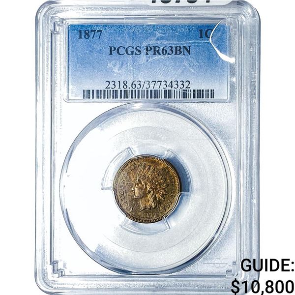 1877 Indian Head Cent PCGS PR63 BN