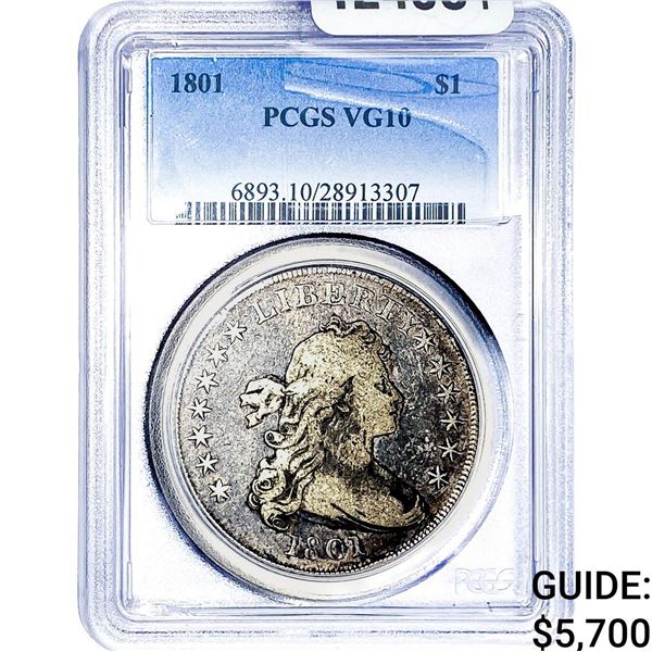 1801 Draped Bust Dollar PCGS VG10