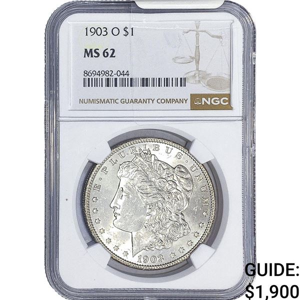 1903-O Morgan Silver Dollar NGC MS62