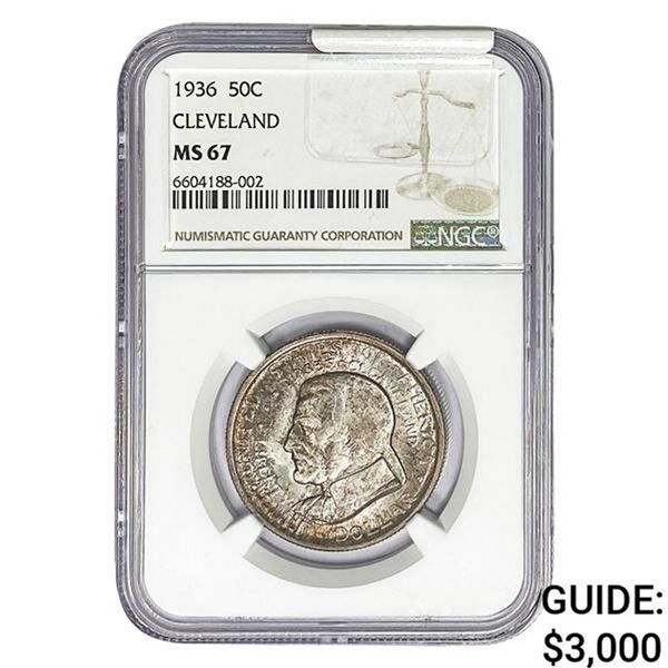 1936 Cleveland Half Dollar NGC MS67