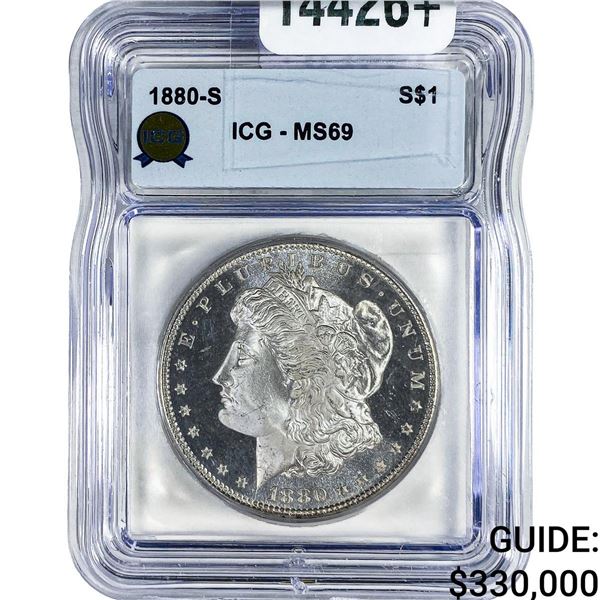 1880-S Morgan Silver Dollar ICG MS69