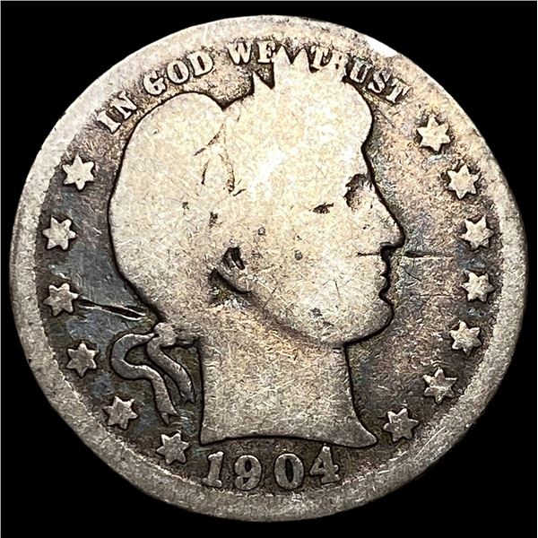 1904-O Barber Quarter NICELY CIRCULATED