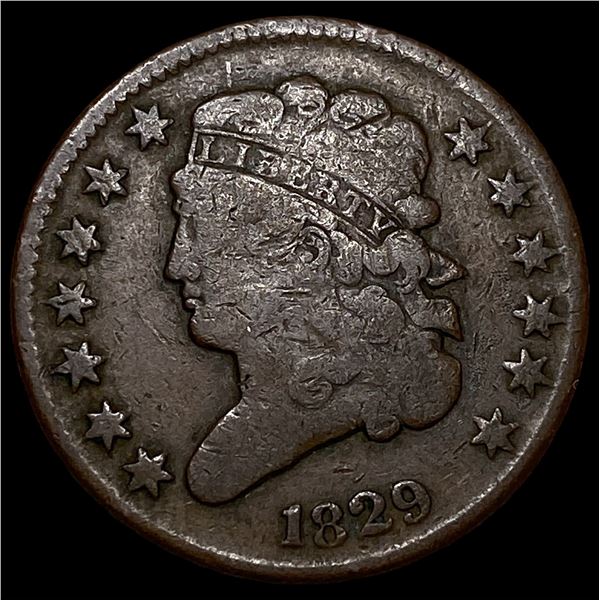 1829 Classic Head Half Cent ABOUT  UNCIRCULATED