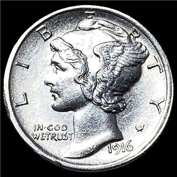 1916 Mercury Dime NEARLY UNCIRCULATED