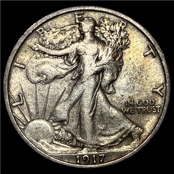 1917-D Walking Liberty Half Dollar NEARLY  UNCIRCULATED