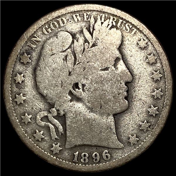1896-O Silver Barber Half Dollar NICELY  CIRCULATED
