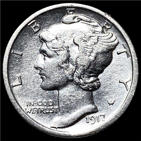 1917-D Mercury Dime CLOSELY UNCIRCULATED