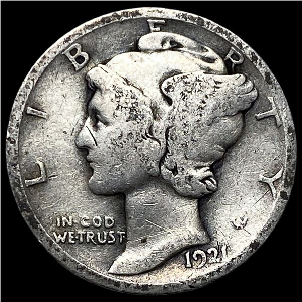 1921 Silver Mercury Dime LIGHTLY CIRCULATED