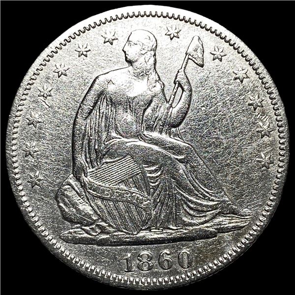 1860 Seated Liberty Half Dollar CLOSELY  UNCIRCULATED
