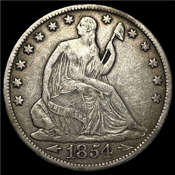 1854-O Silver Half Dollar NEARLY UNCIRCULATED