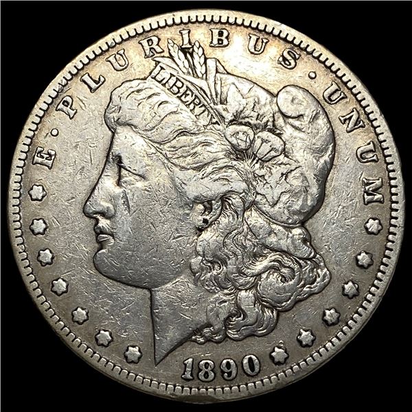 1890-CC Silver Morgan Dollar NEARLY  UNCIRCULATED