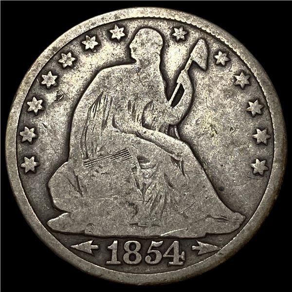 1854-O Silver Half Dollar LIGHTLY CIRCULATED