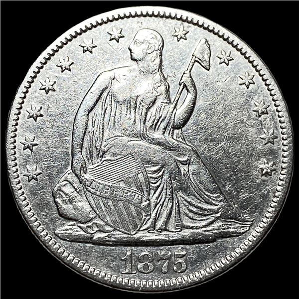 1875 Seated Liberty Half Dollar CLOSELY  UNCIRCULATED