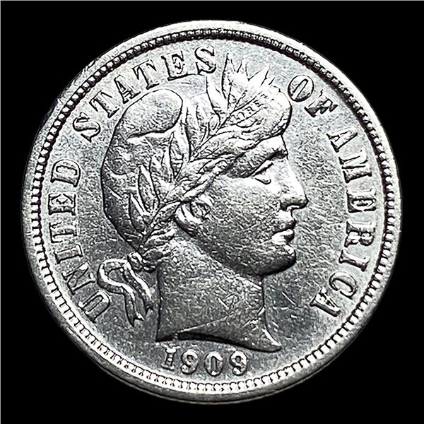 1909 Barber Dime CHOICE AU