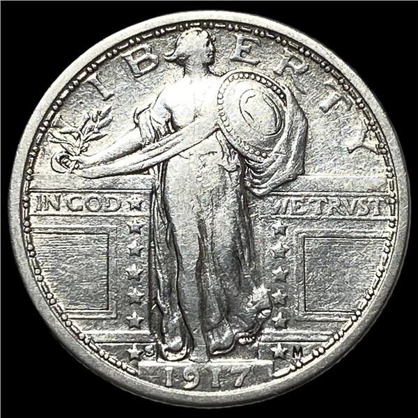 1917-S Type 1 Standing Liberty Quarter NEARLY  UNCIRCULATED