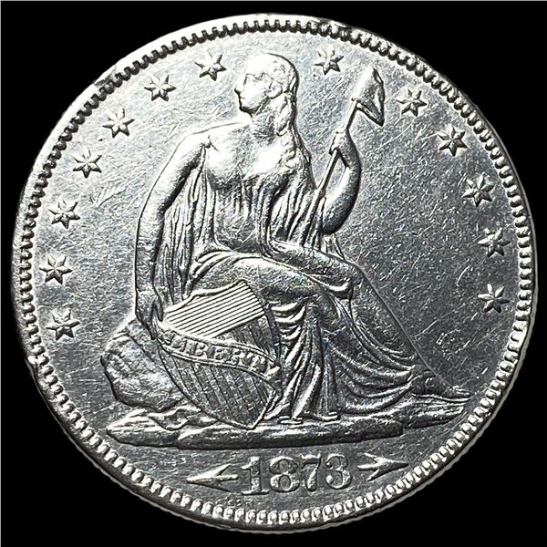 1873 Arrows Seated Liberty Half Dollar  CLOSELY UNCIRCULATED