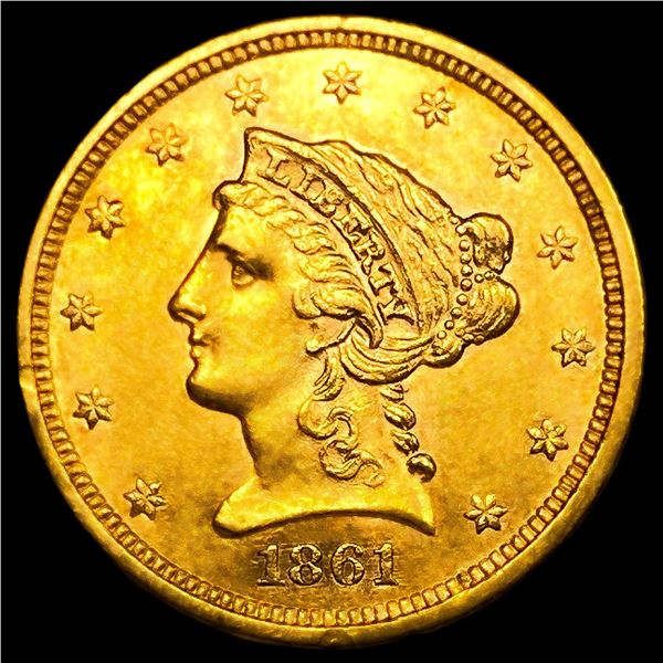 1861 $2.50 Gold Quarter Eagle