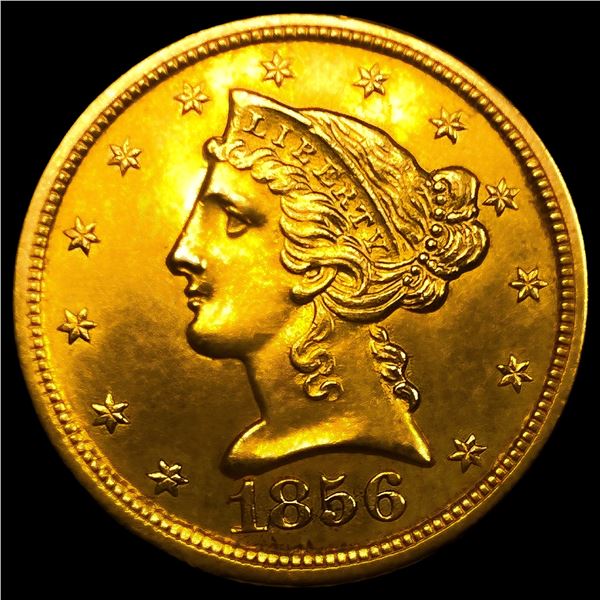 1856-O $5 Gold Half Eagle