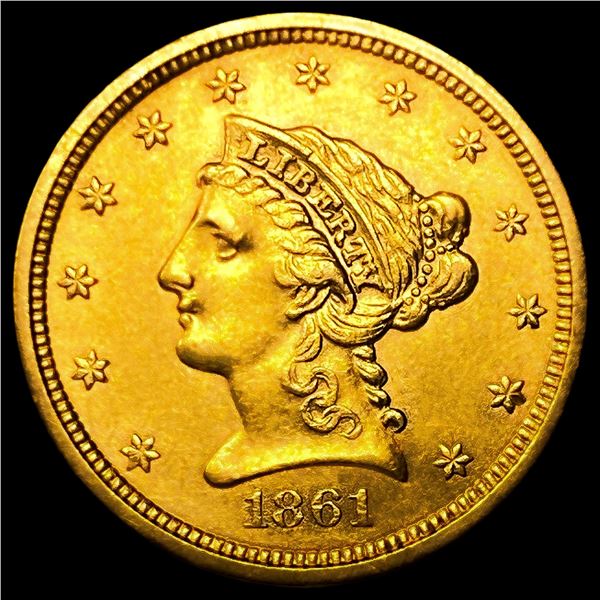 1861 $2.50 Gold Quarter Eagle