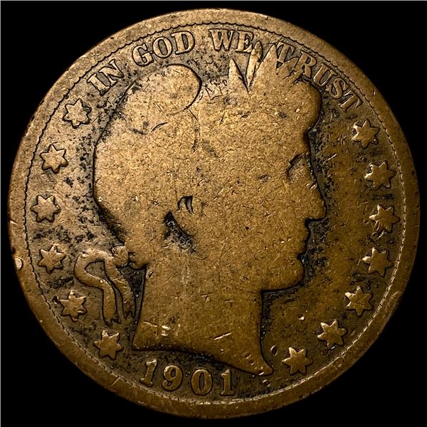 1901-S Silver Barber Half Dollar NICELY  CIRCULATED