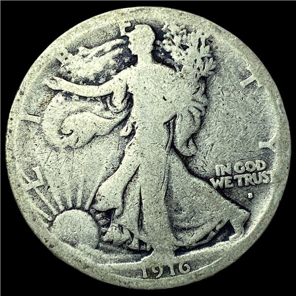 1916-S Silver Walking Liberty Half Dollar  NICELY CIRCULATED
