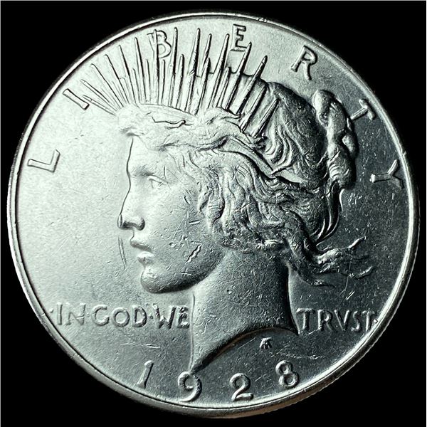 1928-S Silver Peace Dollar CHOICE AU