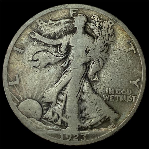 1923-S Silver Walking Liberty Half Dollar  LIGHTLY CIRCULATED
