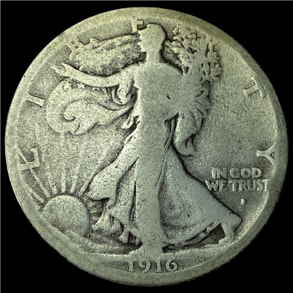 1916-D Silver Walking Liberty Half Dollar  NICELY CIRCULATED