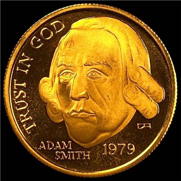 1979 Gold 1/10oz Adam Smith Medal GEM PROOF