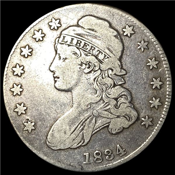1834 Capped Bust Half Dollar LIGHTLY  CIRCULATED