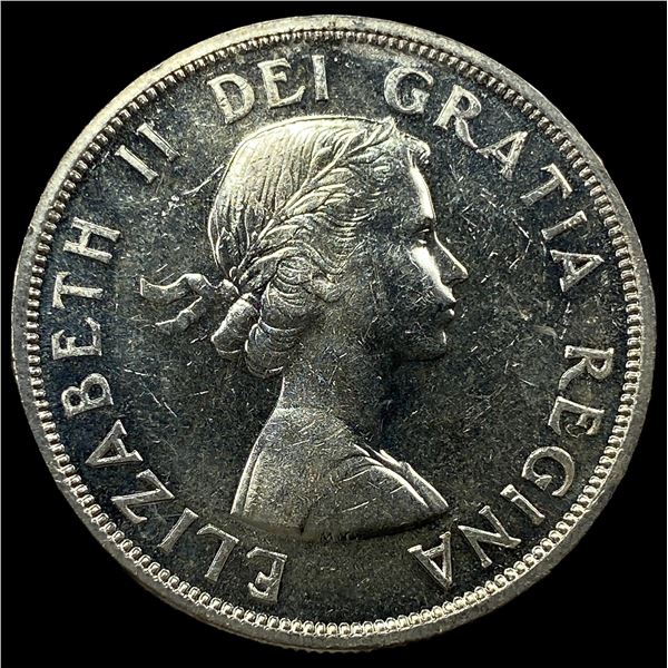 1958 Canada Silver Dollar British Columbia  GEM BU