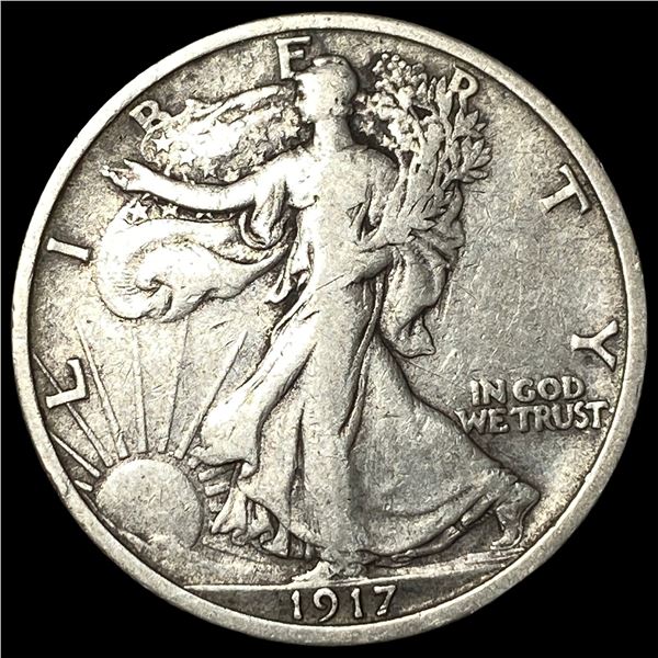 1917 Walking Liberty Half Dollar ABOUT  UNCIRCULATED