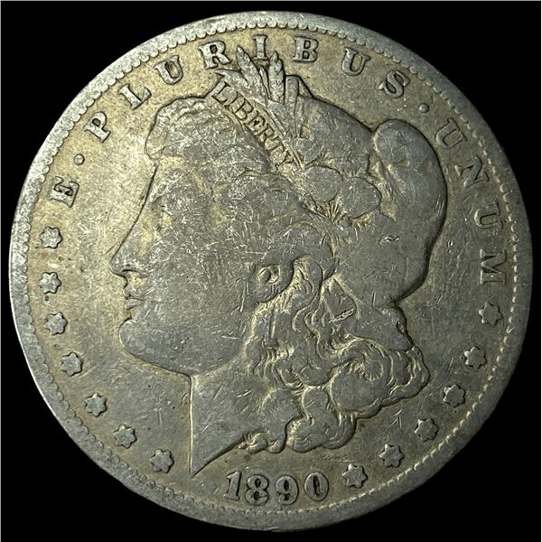 1890-CC Silver Morgan Dollar LIGHTLY  CIRCULATED