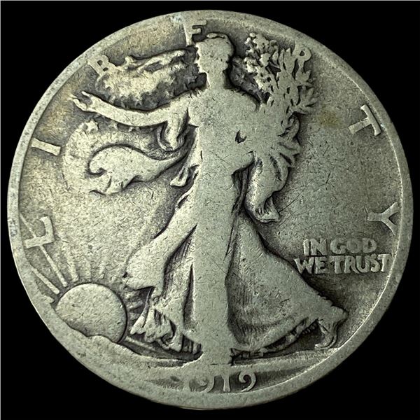 1919-D Silver Walking Liberty Half Dollar  NICELY CIRCULATED